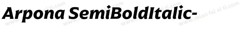 Arpona SemiBoldItalic字体转换